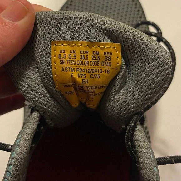 Skechers Bulkin Lyndale Gray Mesh Industrial Workshoe Gray with Blue Highlights - Picture 7 of 7